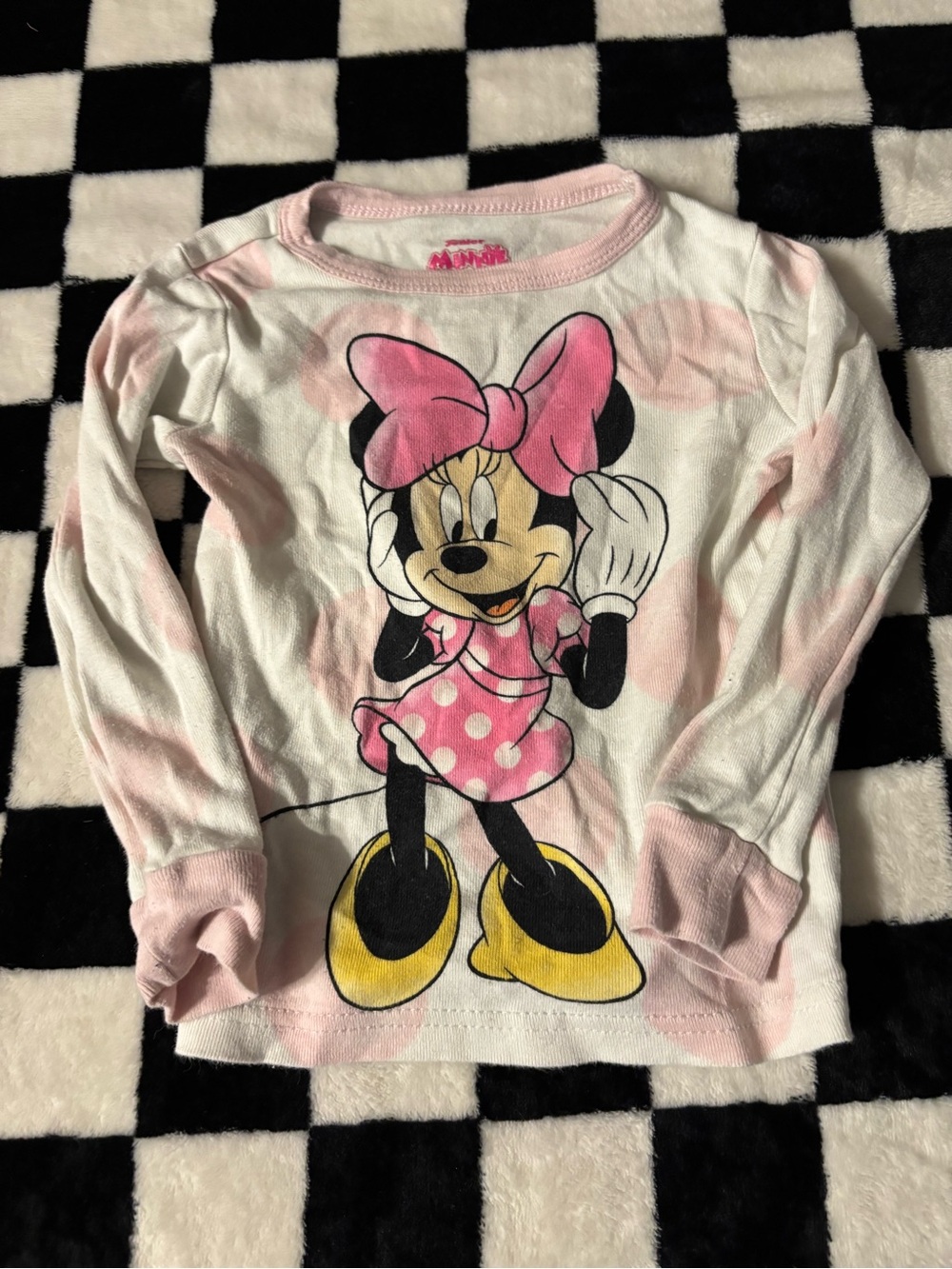 3T Minnie Mouse long sleeve pj top